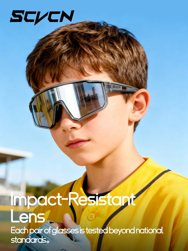 AliExpress SCVCN New Photochromic Children Cycling Glasses Outdoor Sports Sunglasses Kids Road Bikes Cycling Eyewear UV400 Fashion Goggles