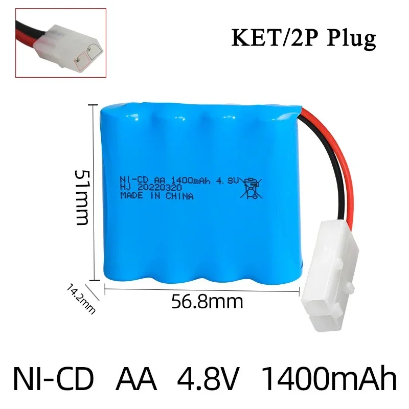 4.8V 1400mAh RC Auto Batterij Vrachtwagens Speelgoed Oplaadbare Batterijen AA NI-CD Batterij Voor Rc Speelgoed Auto's Tanks Robots Guns Boten