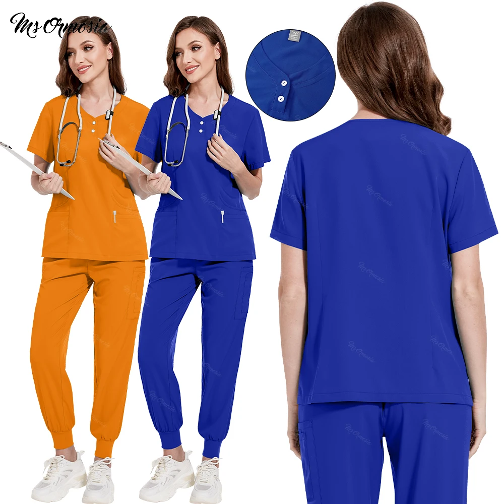 Wholesale Price Doctor Nurse Scrubs Set Medical Uniforms Women Jogger Set Hospital Accessories Operating Room Surgical Workwear