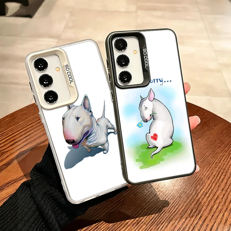Bull Terrier Dog Puppies Phone Case for Samsung A12 A13 A14 A22 A23 A24 A32 A33 A34 A54 A53 A52S Galaxy A02S A03S Core A04E A04S