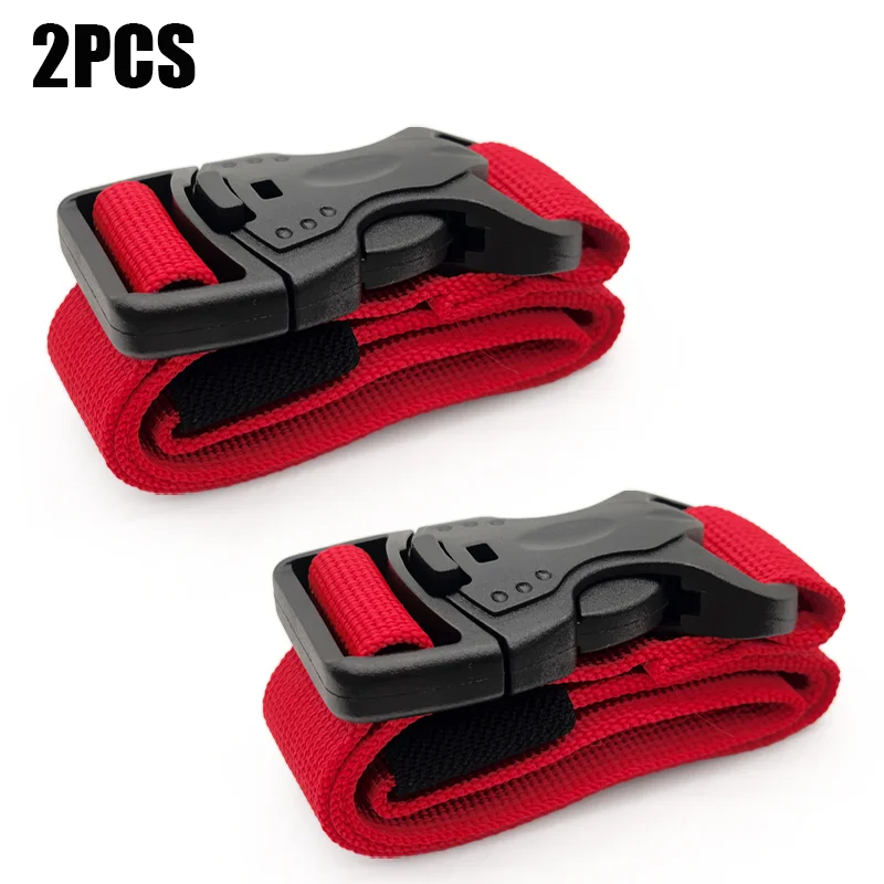 2pcs Multifunctional Nylon Cargo Strap Anti-theft Cargo Tie Down Luggage Belt Strap Quick Release Buckle for Camping Hiking Trav