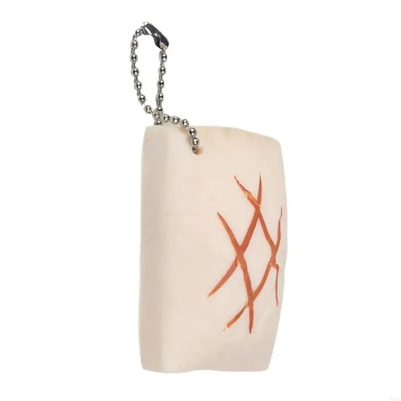 76HF Anxiety Toy Pendant Novelty Gag Gift for Play Tofu Stress Reduce Toy for ADD OCD Women Men Offices Finger To