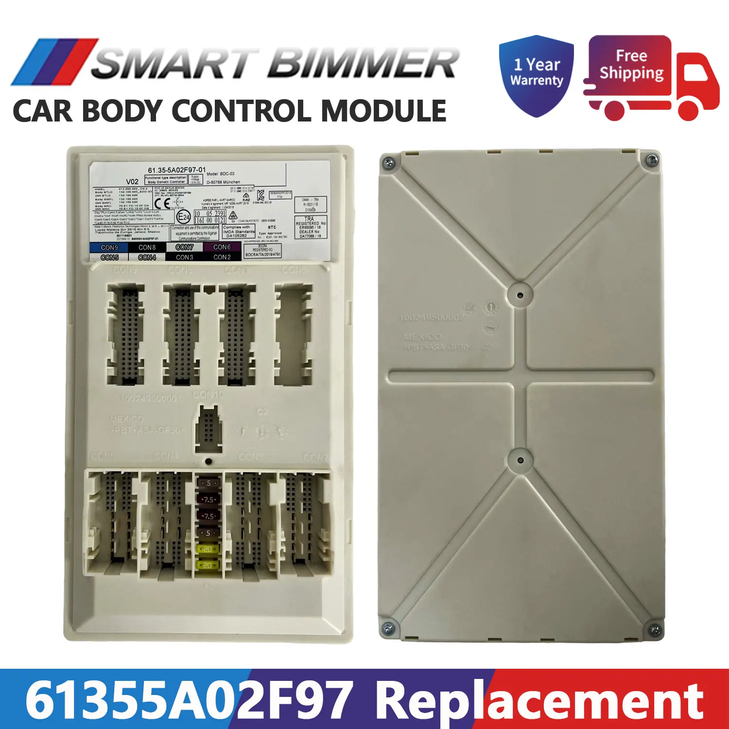 OEM 61355A02F97 BCM Body Control Module For BMW G20 G21 G30 G05 Central Electronics Module Lighting Power Windows