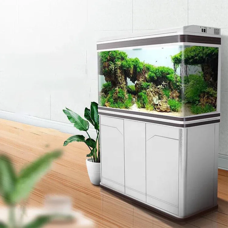 Customized Large Transparent Cube Acrylic Fish Tank Glass Bullet Front Fish Tank Aquarium, Aquariums