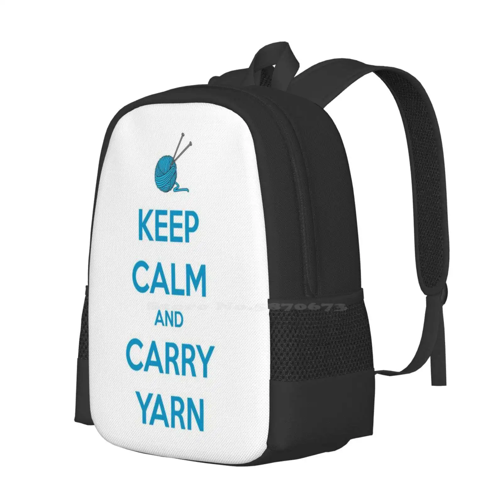 Knitting Gifts For Knitters - Keep Calm And Carry Yarn - Funny Gift Ideas For Knitters & Crochet Lovers Hot Sale Schoolbag