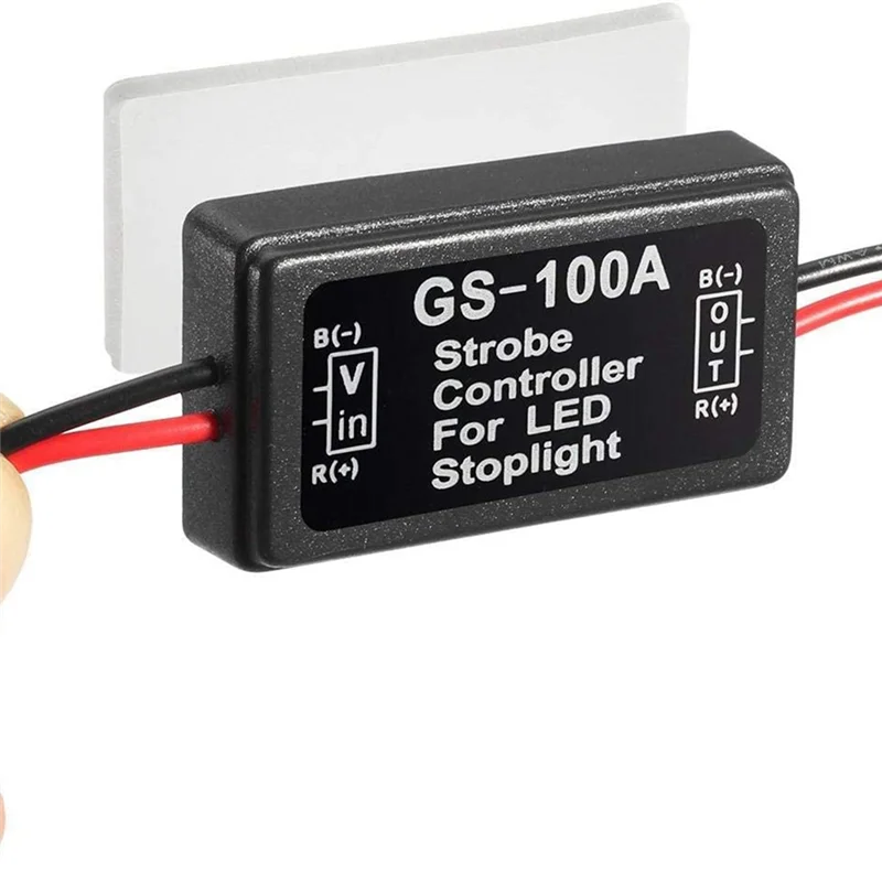 AF95-4Piece GS-100A Bremslicht-Blinkmodul DC 12-24V 24W High Brake Controller Rücklicht Sicherheitsaufforderung Controller