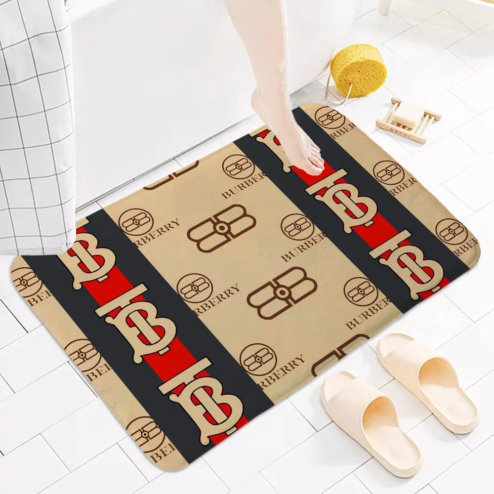 Brand Bath Mat Rug Bathroom Foot Mat Non-slip Mat Small Floor Mats Door Mat B-burberry-y Kitchen Carpet Carpets Rugs Room Home