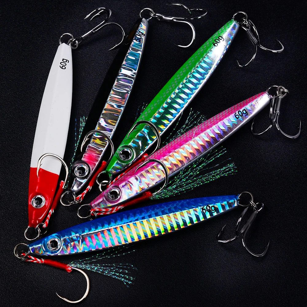 PROBEROS 1 Stück Metall-Jig, 10 g, 15 g, 20 g, 30 g, 40 g, 60 g, langlebiger bionischer Hartköder mit realistischem Design – perfektes Meeresangelzubehör – Detail 7