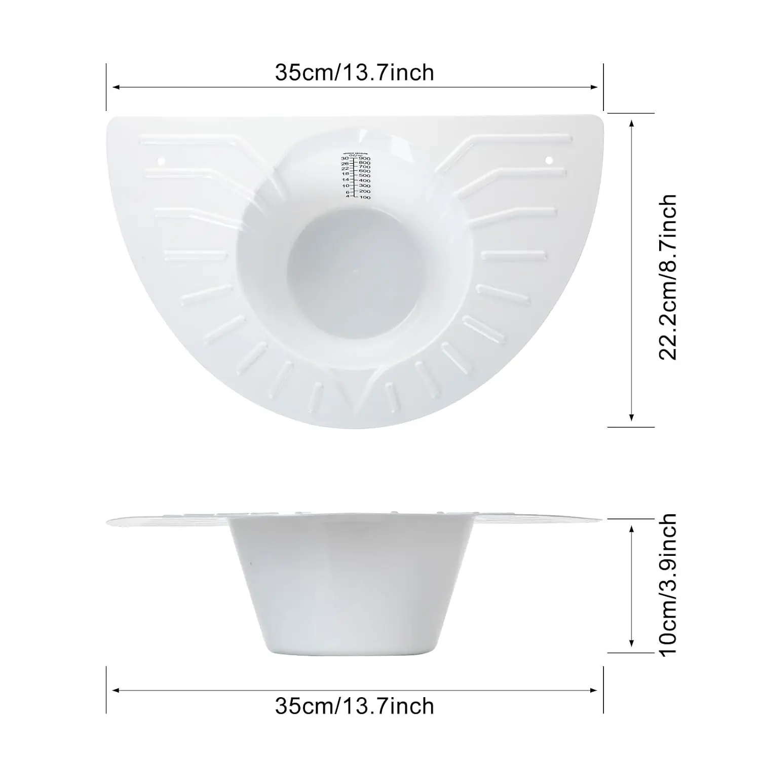 4-Pack Urine Collection Trays, Suitable for Toilets, Durable Sample Collection Trays with Scale, Stool Sample Collection Set, Suitable for 30-Ounce Toilets and Potties