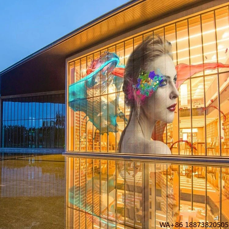 

Светодиодный дисплей Прозрачный экран Стеклянная стена нестандартного размера для витрины и сцены