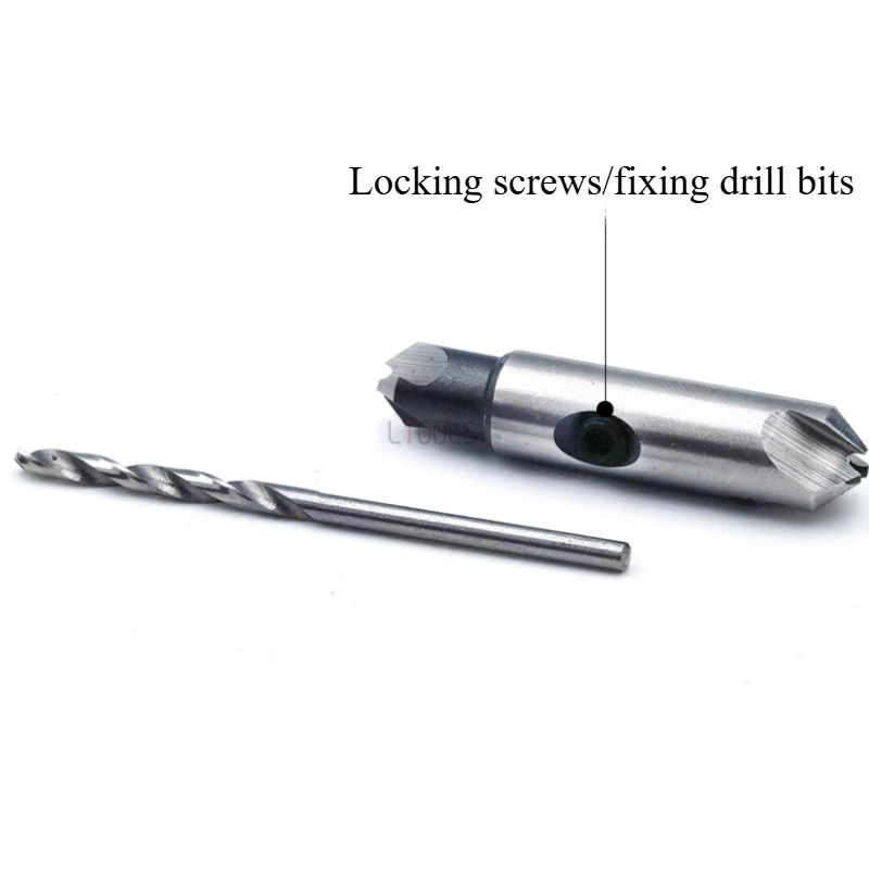 制限ブロック付き多機能木工ツール 2.8mm 皿穴調整可能な位置決めガイド ステップコニカルドリルビット