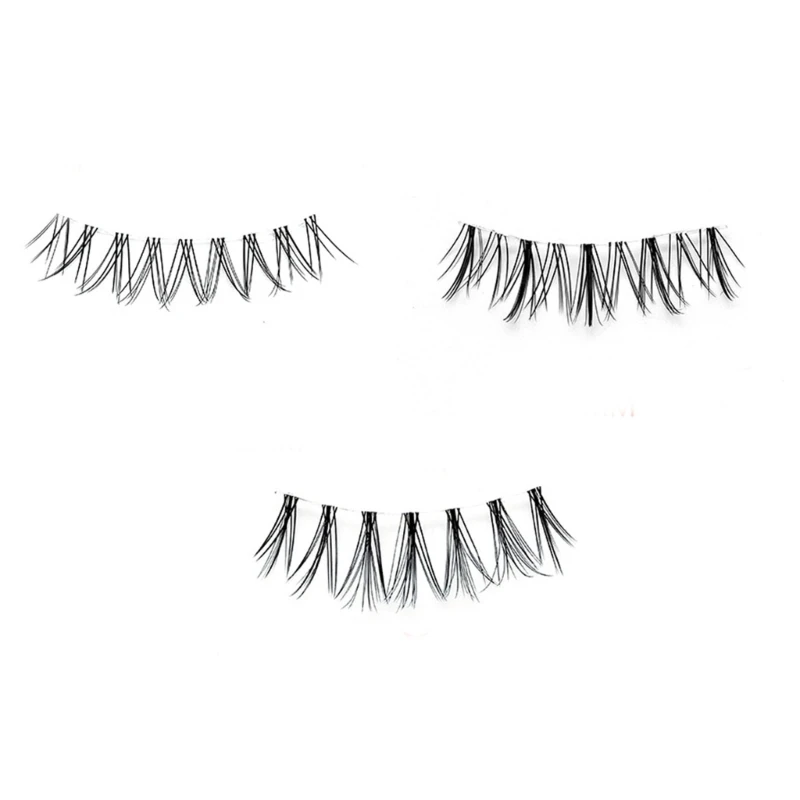 Clear-Bandธรรมชาติ-Lashes Wispy Cats-Eyeปลอมขนตาญี่ปุ่นคอสเพลย์ขนตาปลอมเส้นใยสังเคราะห์Wispyขนตาdropship