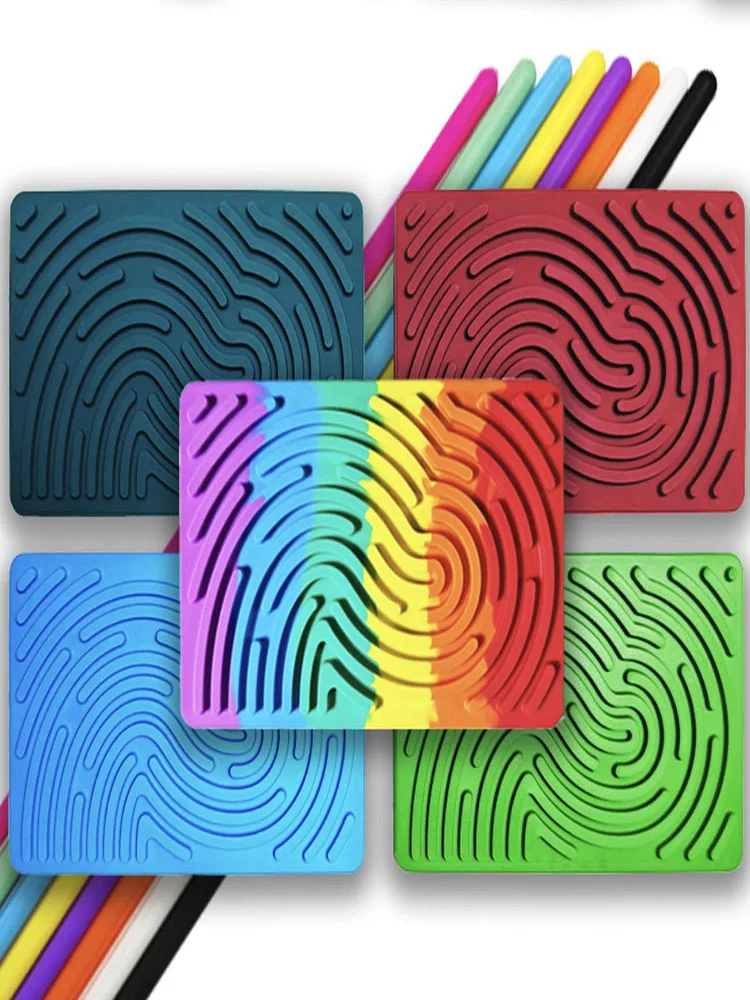 Sensorisches Aktivitätsbrett aus Silikon, Sensorisches Aktivitätsbrett für Kinder, Puzzle und Stressabbau-Spielzeug, Fidget-Spielzeug – Detail 5