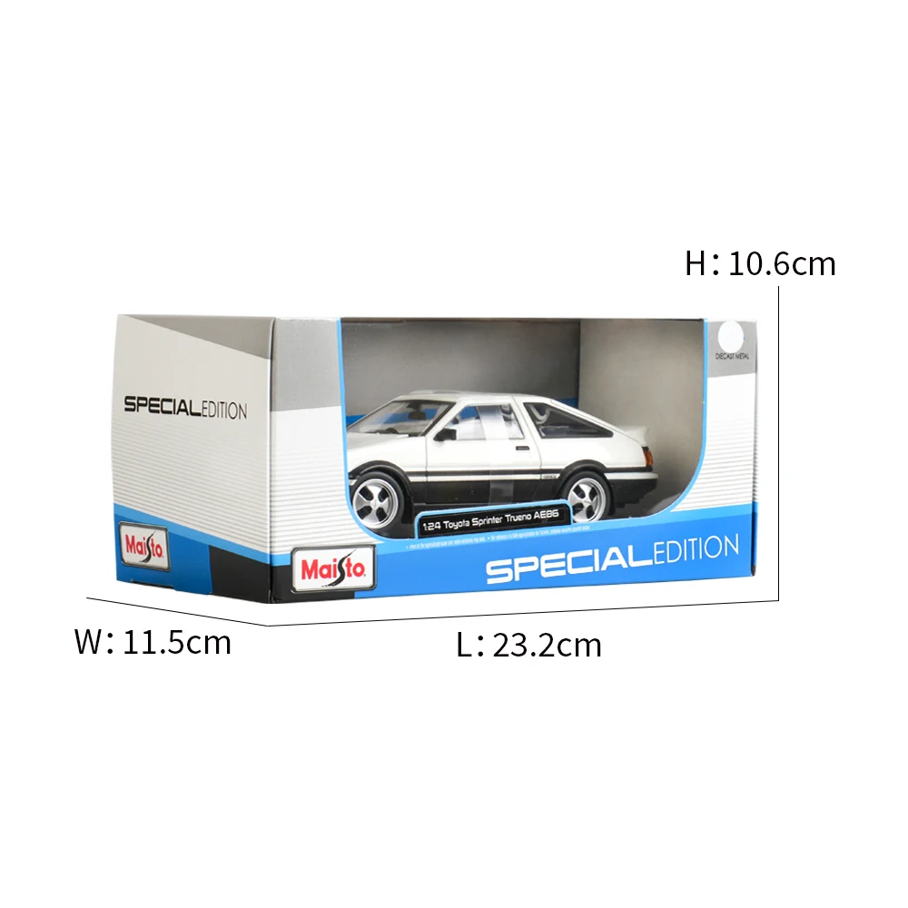 Maisto 1:24 Toyota Sprinter Trueno AE86, Vehículos de Metal Fundido a Presión, Modelo Coleccionable de Auto de Juguete