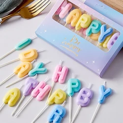 Party Golden English Letters Happy Birthday Small Candle Cake Colorful Letter Birthday Candles Children's Adult Party Letter