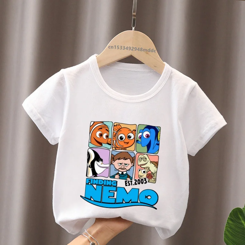 

Hot Sale Finding Nemo Dory Print Cartoon Funny Kids T-Shirts Girls Clothes Baby Boys Short Sleeve T shirt Summer Children Tops