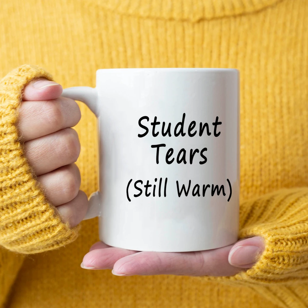 Student Tears Still Warm Coffee Mug 350ml Ceramic Cup Cat Teacher Friends Birthday Gift Mug