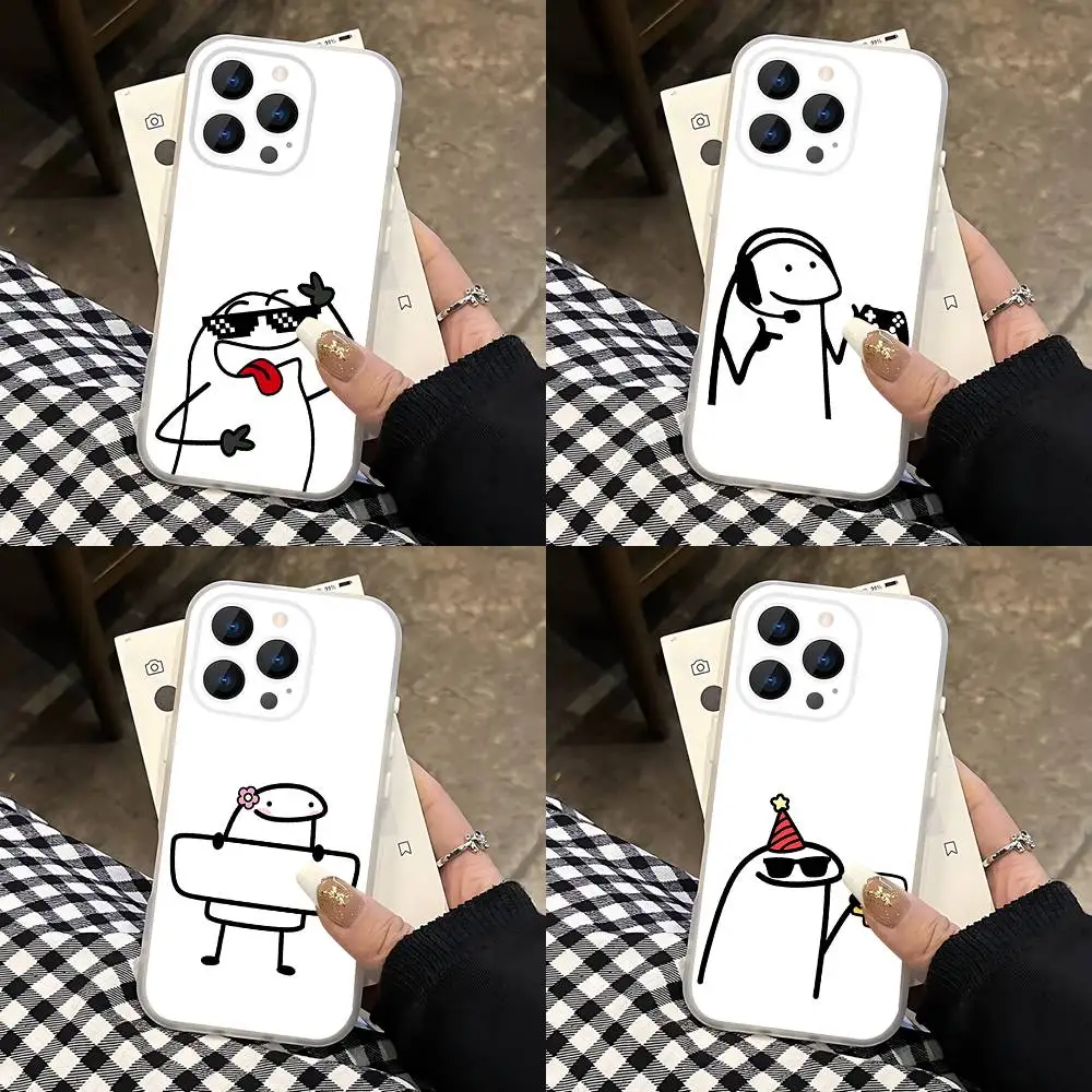 

C-Celular Funny Flork For iPhone 11,12,13,14,15,17,16,Pro,Plus,E,Max,Air,Mini Clear Magnetic Frosted Cover