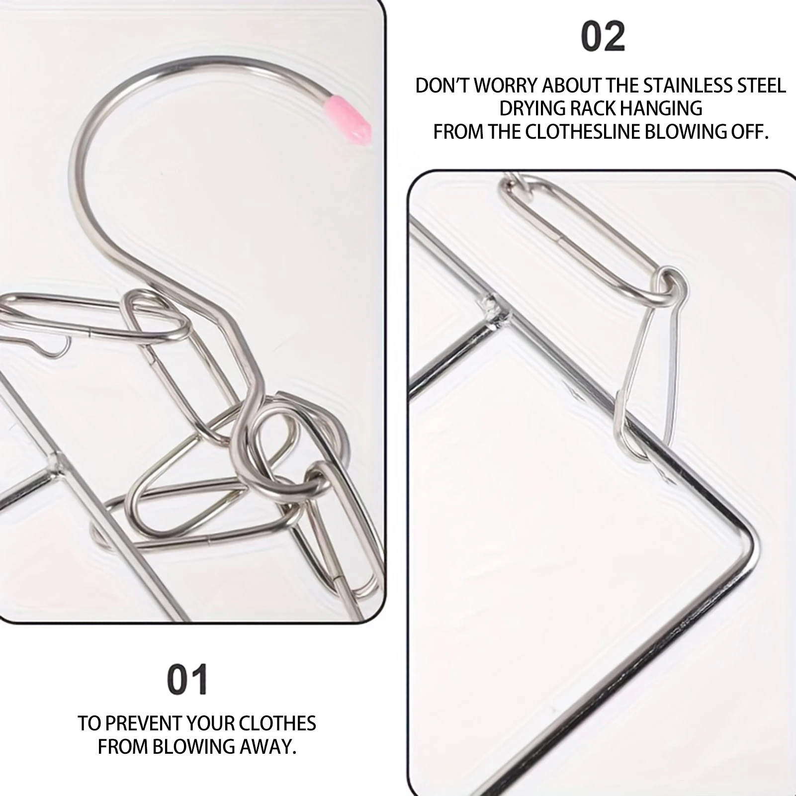 Laundry Drying Rack Stainless Steel Rust Resistant Drying Rack For Underwear Socks Tie Scarf Balcony Laundry Room Storage Rack