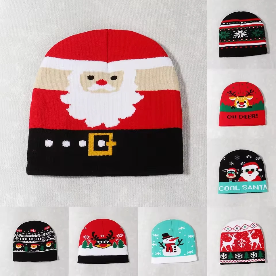 

Christmas Knitted Cold Hat To Keep Warm Knitted Hat For Men And Women Same Knitted Woolen Hat Ladies Hat
