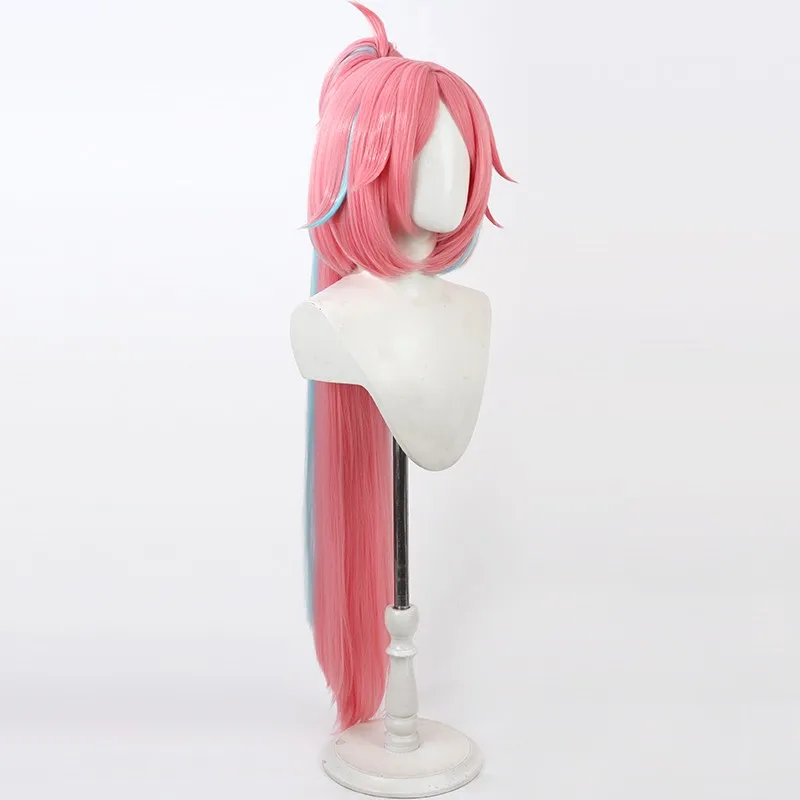 أنيمي هونكاي: ستار السكك الحديدية رابا كوس شعر مستعار تأثيري هالوين كرنفال الدعائم الطرف الشعر الاصطناعية ألياف مقاومة للحرارة + غطاء شعر مستعار