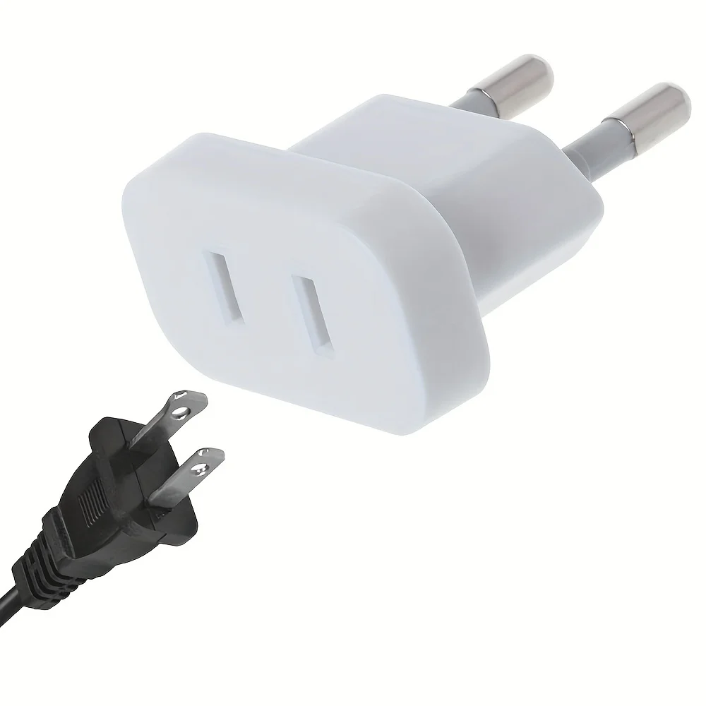 4.0/4.8mm EU Plug Adapter US To EU Euro Travel Adapter To European 2Pin AC Converter Electrical Socket US Standards to European