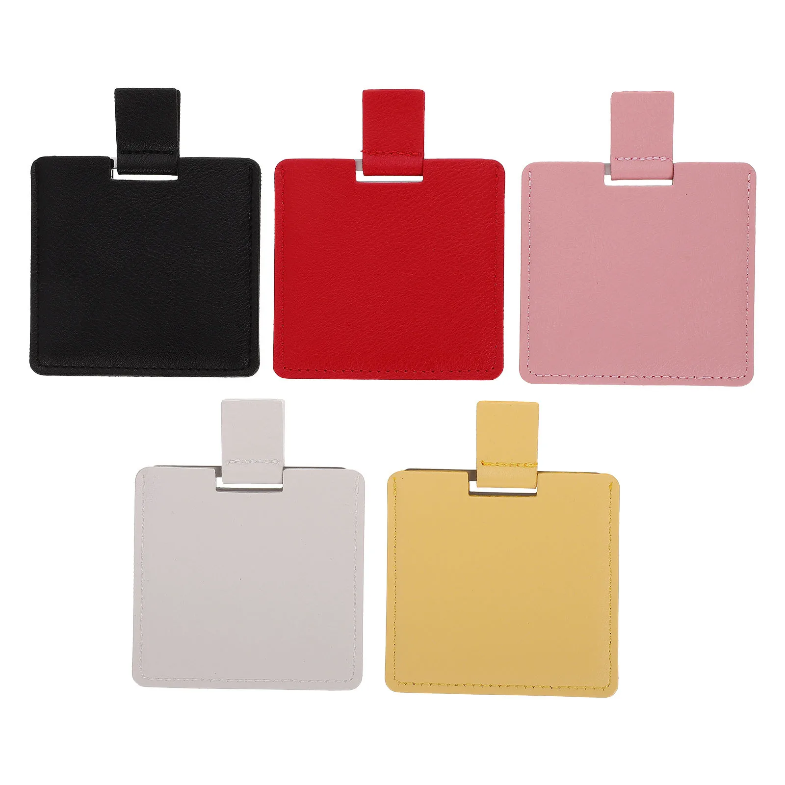 

5Pcs Travel Makeup Mirror Compact Personal Mirror with Protective PU Cover for Women Girls Daily Touch-Up