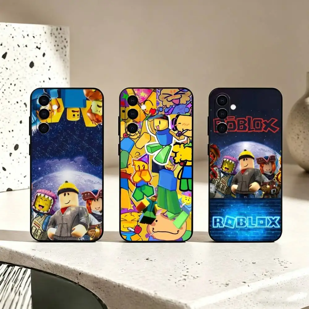 Famous G-Game R-Roblox Phone Case For Samsung Galaxy A73,A72,A71,A70,A53,A52,A51,Others Soft Black Cover