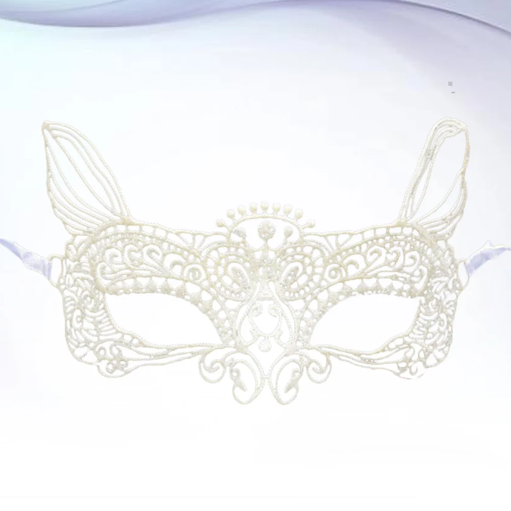 

White Lace Mask One Size Fits Most Elegant Half Face Mask for Masquerade Ball Halloween Party Mardi Gras Wedding Photo Shoot
