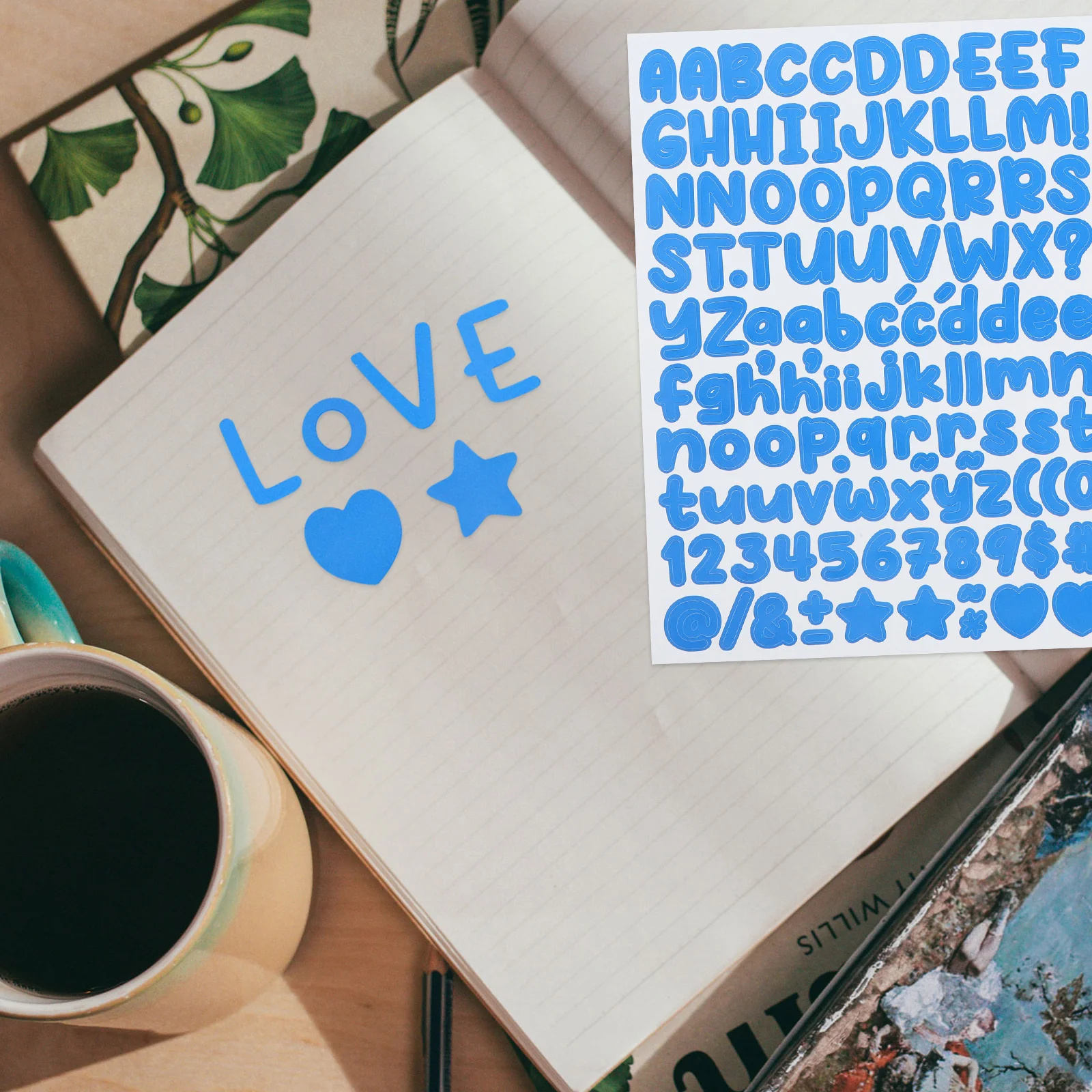 

20 Pcs Letter Stickers DIY Number Alphabet Office Decor Craft Scrapbooking Labels for Decals