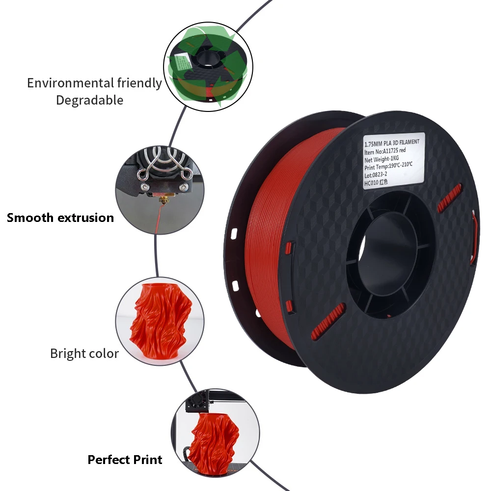 Kee Pang 3D Printer 1KG 1.75mm PLA PETG Filament 2.2lbs High Quality 3D Printing Eco-friendly Plastic Consumables