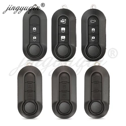 jingyuqin 2/3BTN Remote Car key Shell Case For Fiat 500 Panda Punto Bravo Ducato Peugeot Boxer Citroen Jumper Auto Uncut Blade