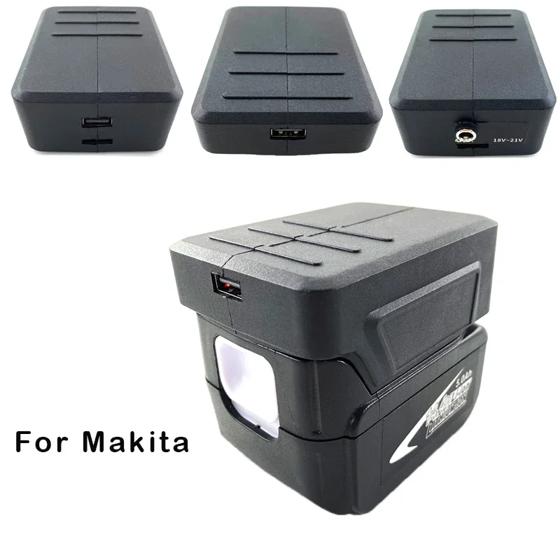 New USB Charger Adapter Converter For Makita BL1815 BL1830 BL1840 BL1850 Li-ion Battery 14.4-18V With 18v DC Port Power Adapter