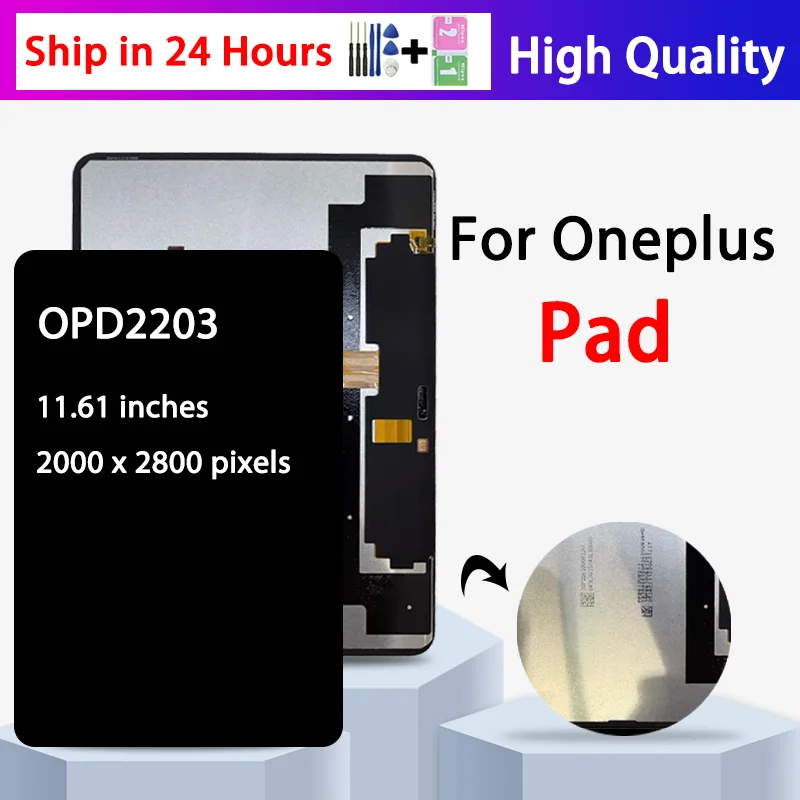 11.61 inch IPS LCD For OnePlus Pad LCD OPD2203 Display Touch Screen Digitizer For One Plus Pad Display 1+Pad Screen
