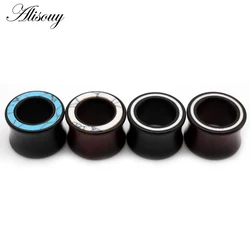 Alisouy 2PC High End Design White Line Wood Ear Piercing Plugs Gauges Expanders Fashion Body Jewelry Earring Tunnels Stretchers