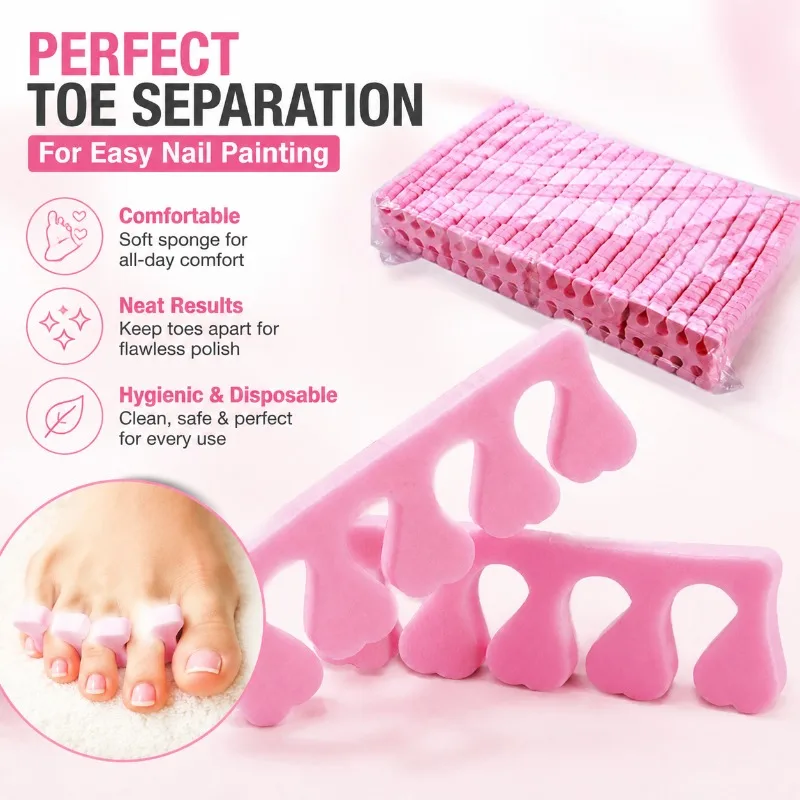 Disposable Sponge Toe‑separator Japanese‑style Foot‑beauty Toe‑divider Pearl‑decorated Toe‑spacer Practical Pedicure Tool