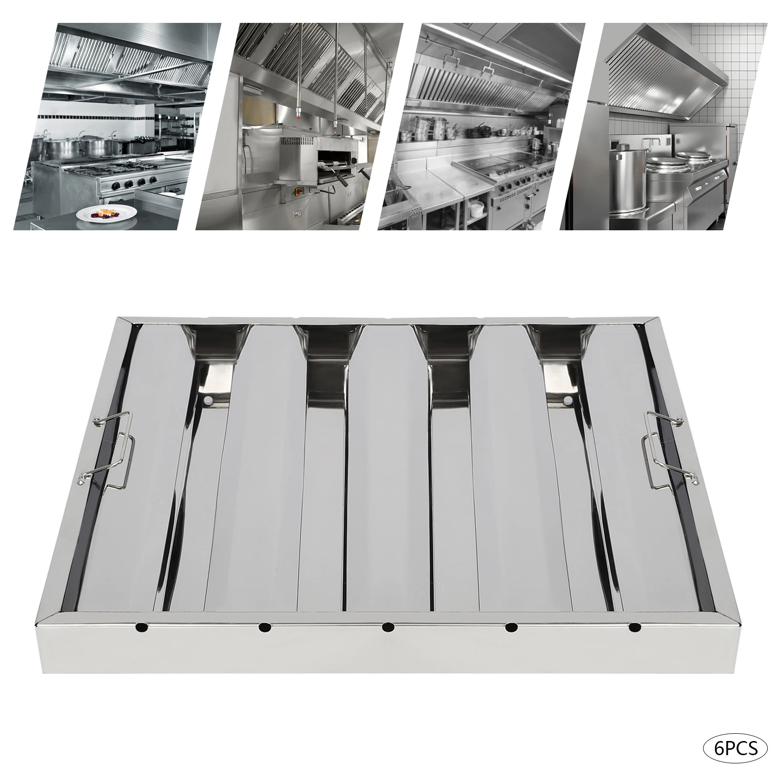 Range Hood Filter, Stainless Steel, Efficient Grease Drainage, Easy to Clean, Perfect for Heavy Cooking