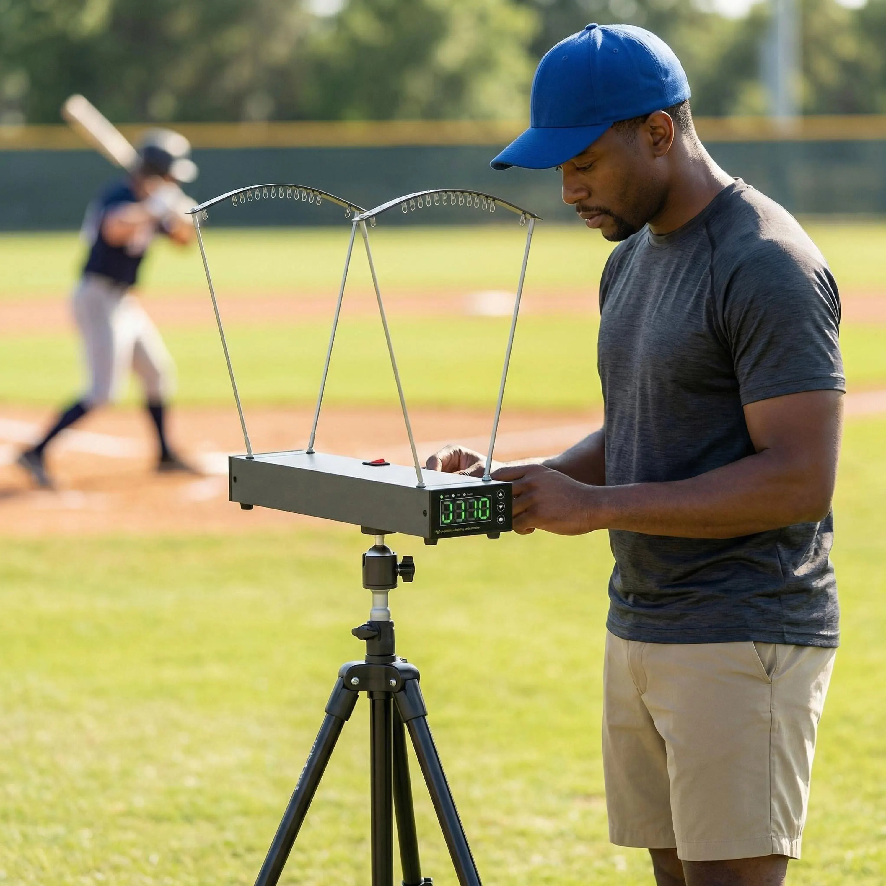 

Portable Arrow Speed and Energy Chronograph with Foldable Stand for Arrows Steel Balls Testing and Data Storage