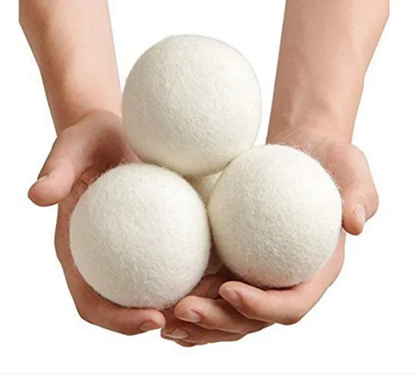 Wolle Trockner Bälle Wiederverwendbare Natürliche Weichspüler Wäsche Waschmaschine Zubehör Hause Waschen Fleece Trockner Bälle Kleidung – Detail 2