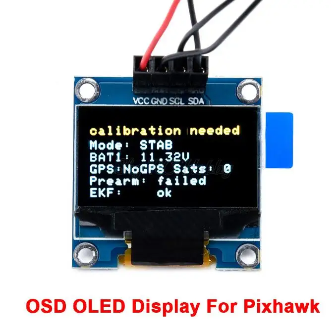 Pixhawk OSD OLED Display For Pixhawk 2.4.8 PIX PX4 Flight Control Flight Display Flight Status Connected To I2C Interface