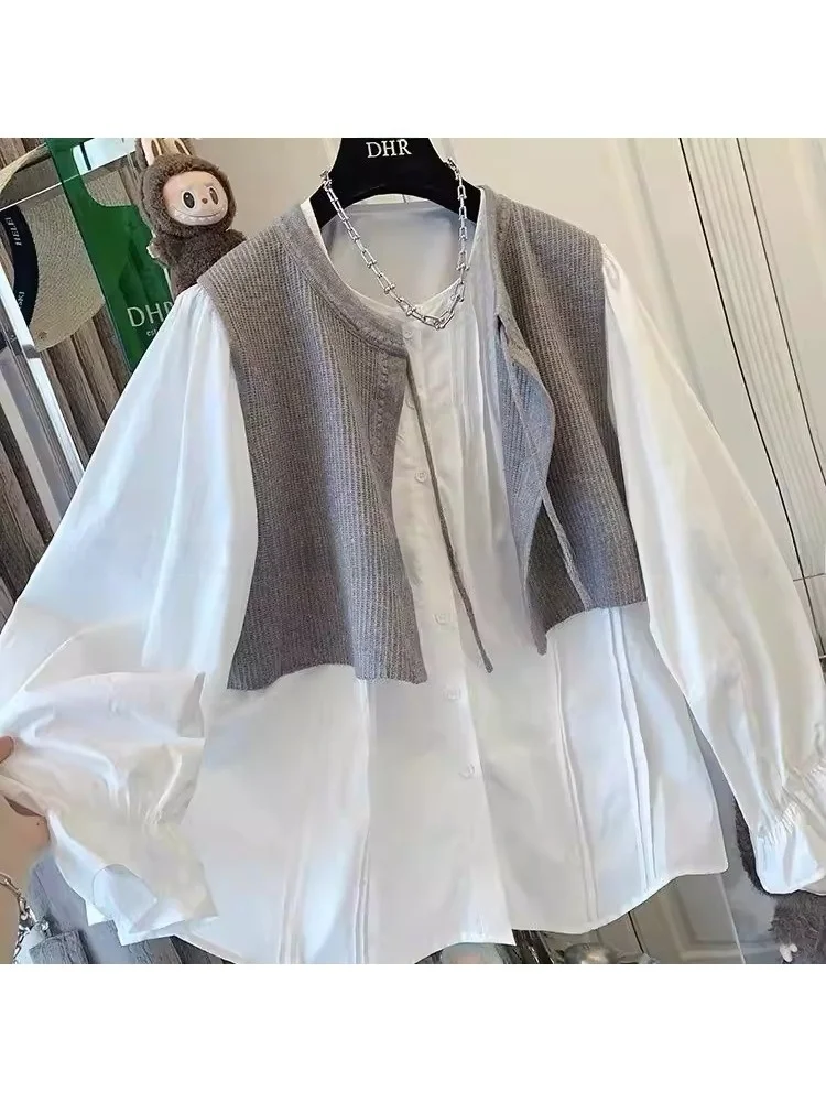 

Trendy Casual Large Size 300 Pou Design Sense Long Sve Vest Jaet Men's Women's Two-Piece Set Top Youth ular Spring