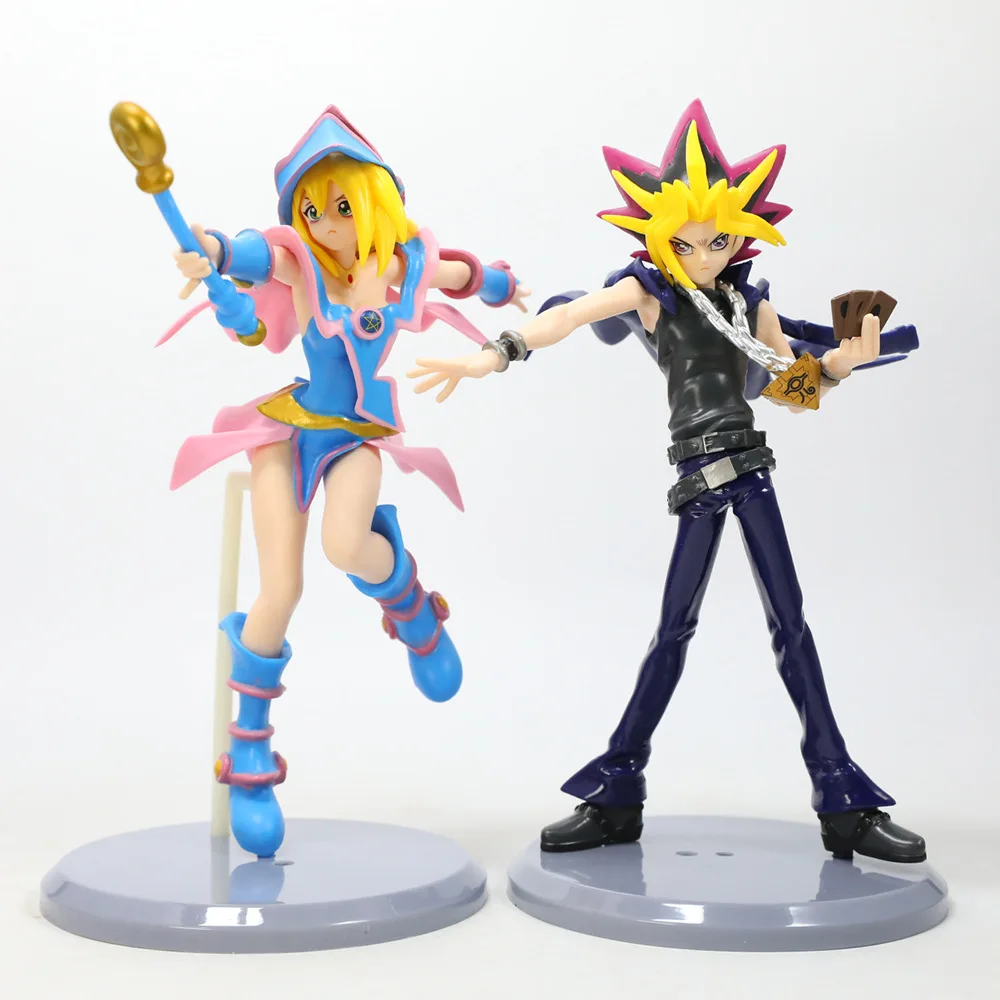 أنيمي يو غي أوه! شخصيات الحركة موتو يوجي الأسود الساحر فتاة التماثيل البلاستيكية نموذج مانغا المرآب أطقم GK لعبة الحلي جمع