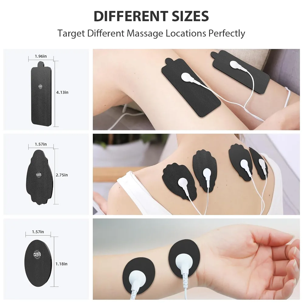 Physiotherapy Tens Machine Electrode Patches Massage Body EMS Acupuncture Muscle Stimulator Pad Conductive Gel Therapeutic Pulse view 5