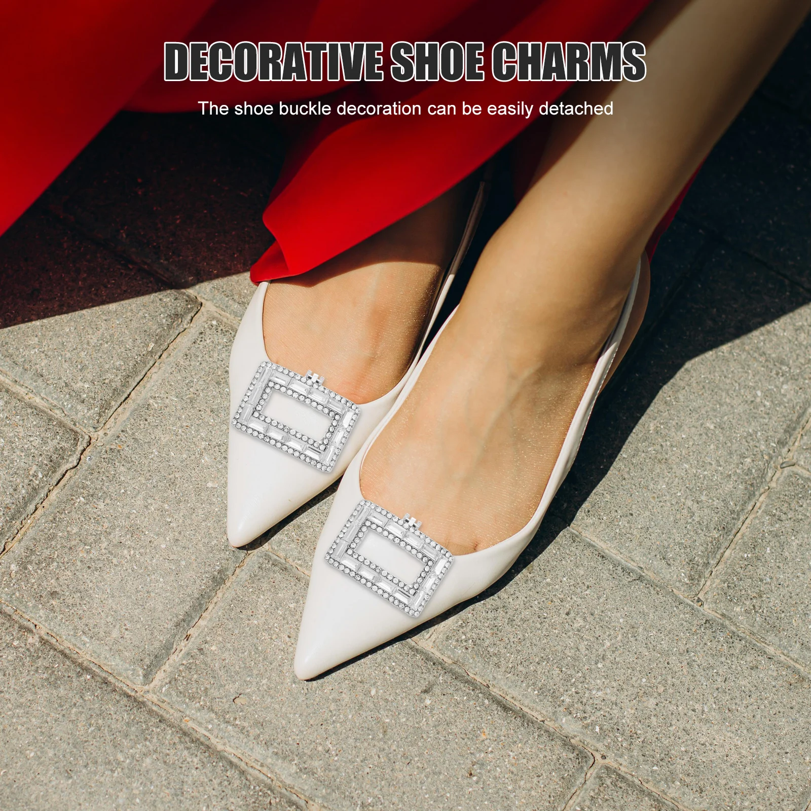 

Shoe Buckle Decoration Crystal Rhinestone Clips for Women High Heels Wedding Party Bridal Shoes Accessories Charm Glass