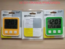 In vendita LCD elettronico digitale misuratore di umidità della temperatura termometro domestico igrometro orologio per stazione meteorologica per interni ed esterni