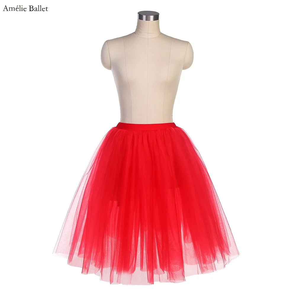 

23082 New Arrival Romantic Ballet Half Skirt Dance Tutu Layers Soft Tulle Skirt for Adult Girls Ballet Dancing Practice Tutu