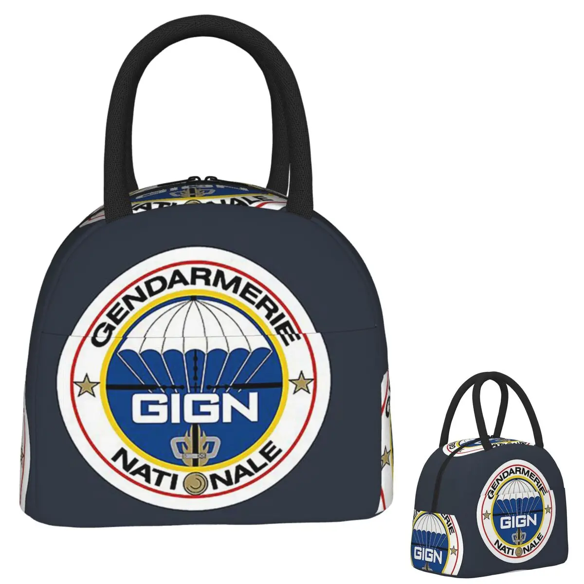 

National Gendarmerie Intervention Group GIGN (France) Insulated Lunch Bag for Women Portable Food Boxes Thermal Lunch Box Tote