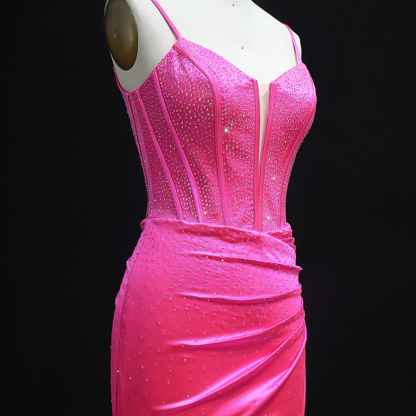 シャロンは言った-クラシックなピンクの人魚のウエディングドレス,クリスタル,女性のためのハート型のロングドレス,パーソナライズされたイブニングドレス,sh522