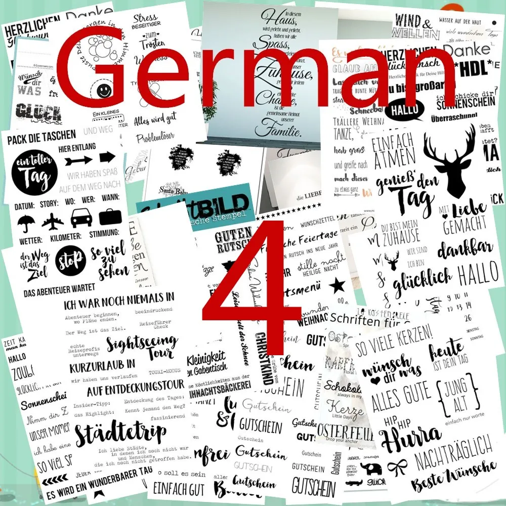 German word Metal Cutting Dies   clear Stamps  4