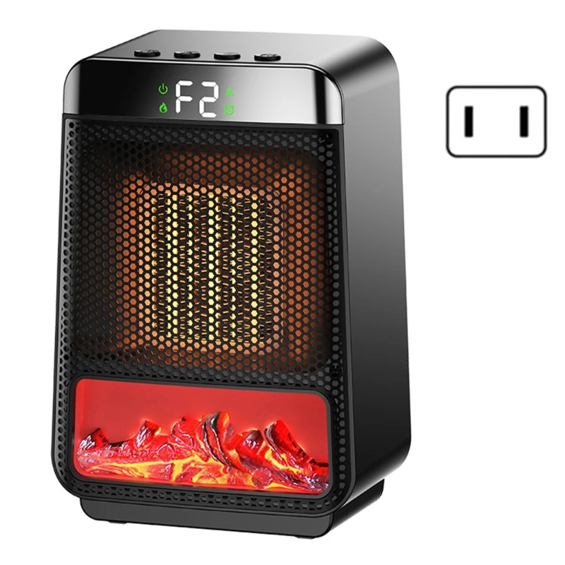 Indoor Electric Space Heater Powerful 2 Speed Setting Portable Electric Heater for Office Desk and Outdoor Camping